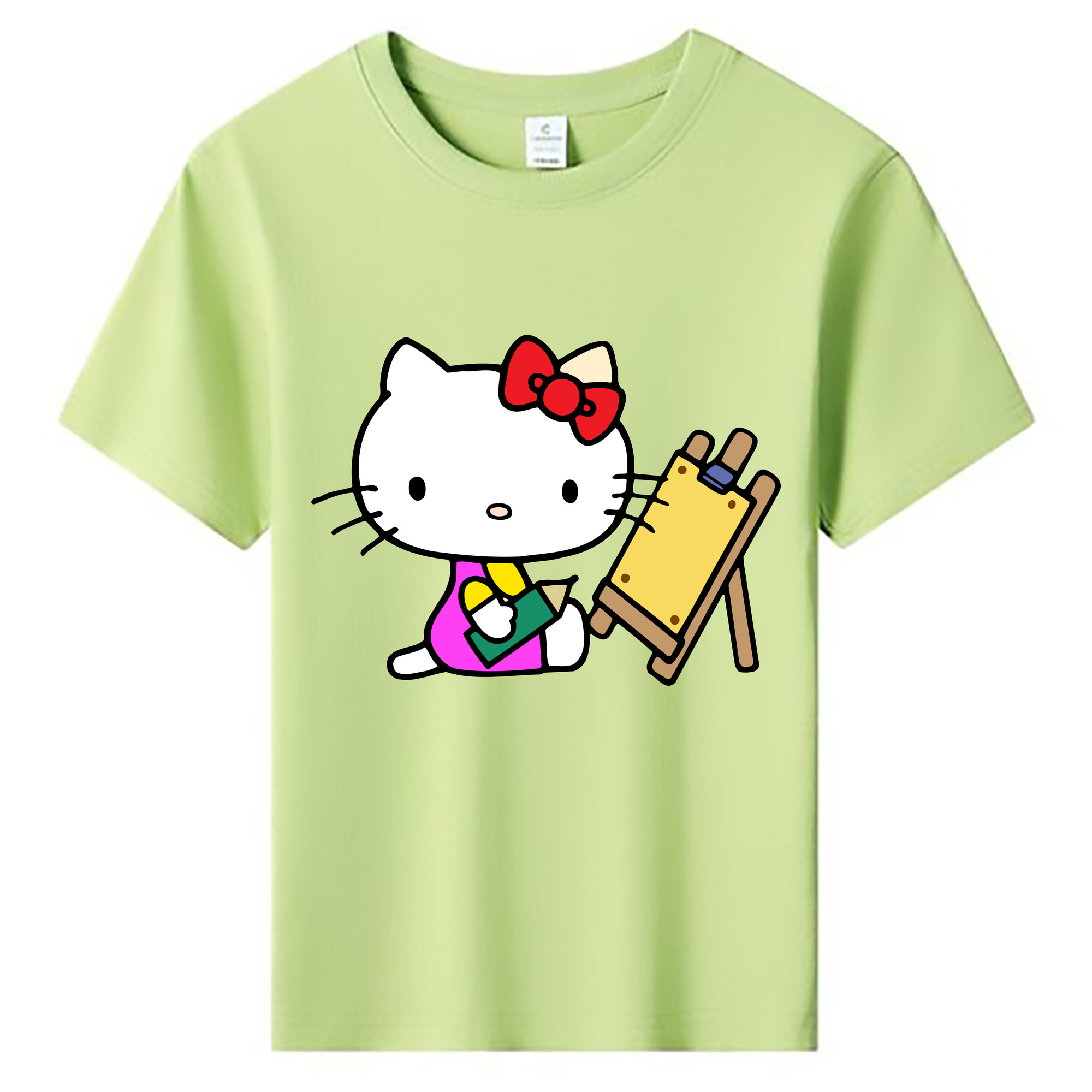（画像用） Hello Kitty ハローキティ 綿100％キッズTシャツ（フロントプリント）